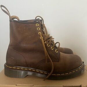 Dr Martens brown soft leather boots